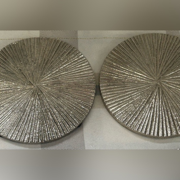 SIX VINTAGE COASTERS SILVER TONE - Picture 5 of 10